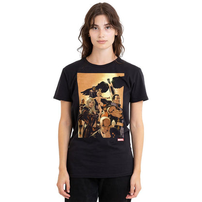 Black - Side - Marvel Unisex Adult X-Men Comic Cover Team T-Shirt