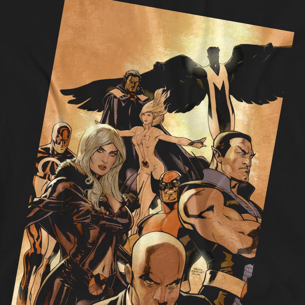Black - Pack Shot - Marvel Unisex Adult X-Men Comic Cover Team T-Shirt