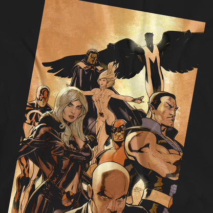 Black - Pack Shot - Marvel Unisex Adult X-Men Comic Cover Team T-Shirt