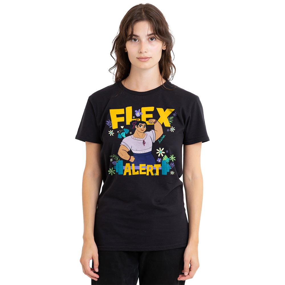 Black - Side - Encanto Unisex Adult Flex Alert Luisa T-Shirt