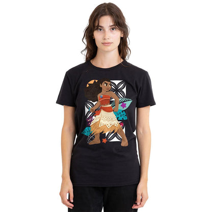 Black - Side - Moana Unisex Adult Ready For Adventure T-Shirt