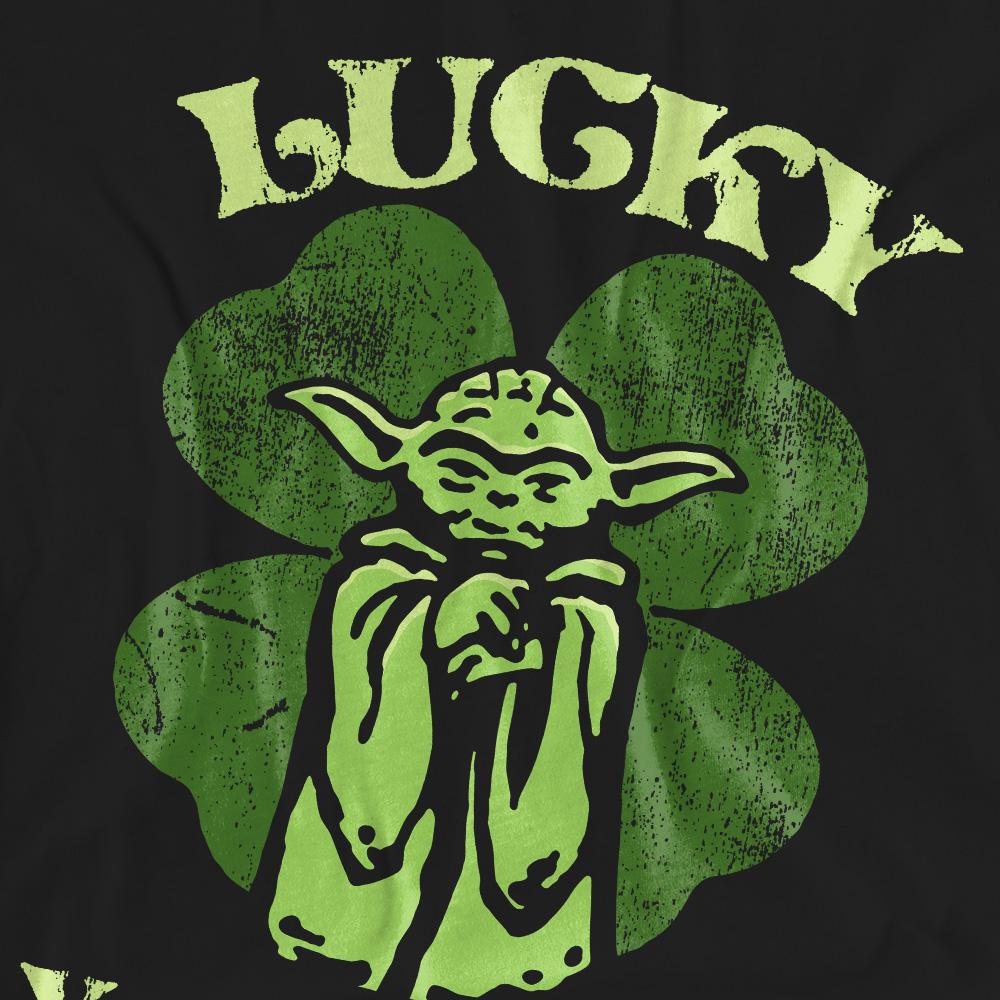Black - Pack Shot - Star Wars Unisex Adult Lucky Yoda St Patricks Day T-Shirt