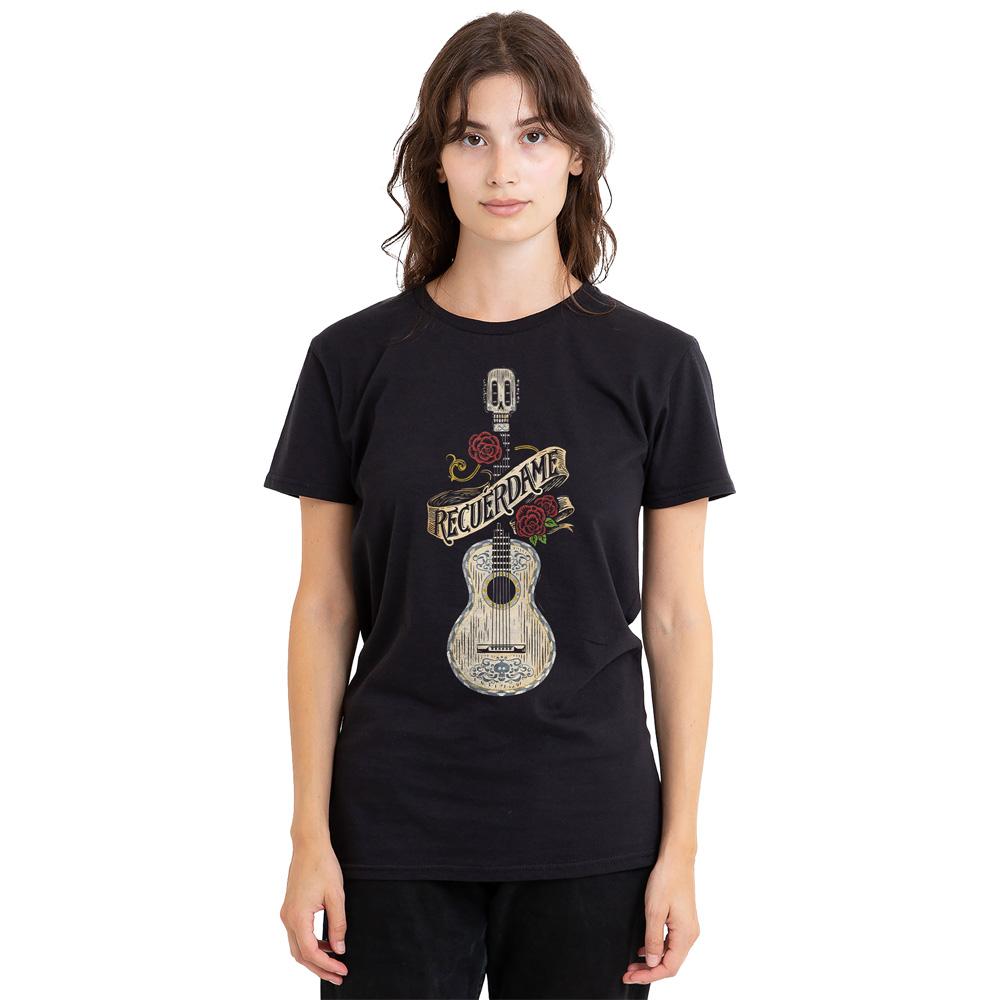 Black - Side - Coco Unisex Adult Recuerdame Famous Guitar Ernesto T-Shirt