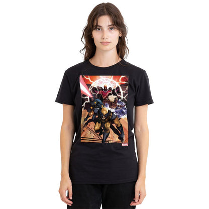 Black - Side - Marvel Unisex Adult X-Men Team Attack T-Shirt