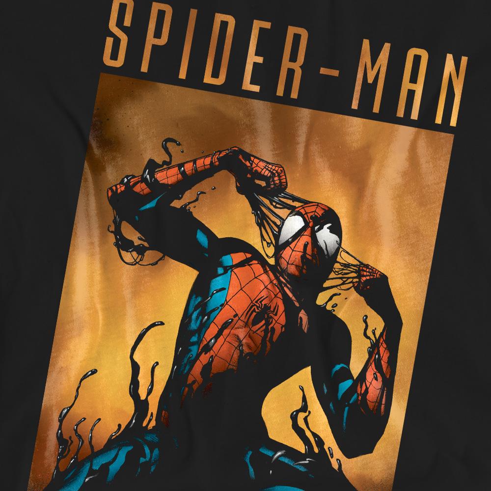 Black - Pack Shot - Spider-Man Unisex Adult Creeping Venom T-Shirt