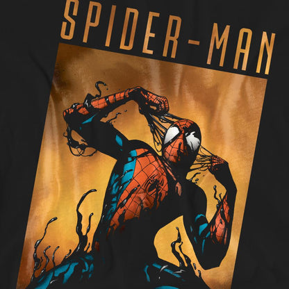 Black - Pack Shot - Spider-Man Unisex Adult Creeping Venom T-Shirt