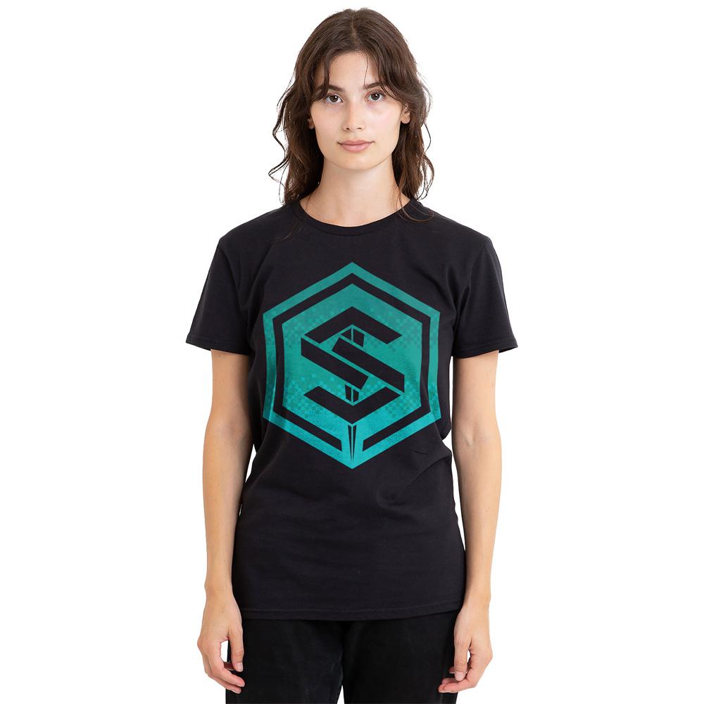 Black - Side - The Marvels Unisex Adult Saber Digital T-Shirt