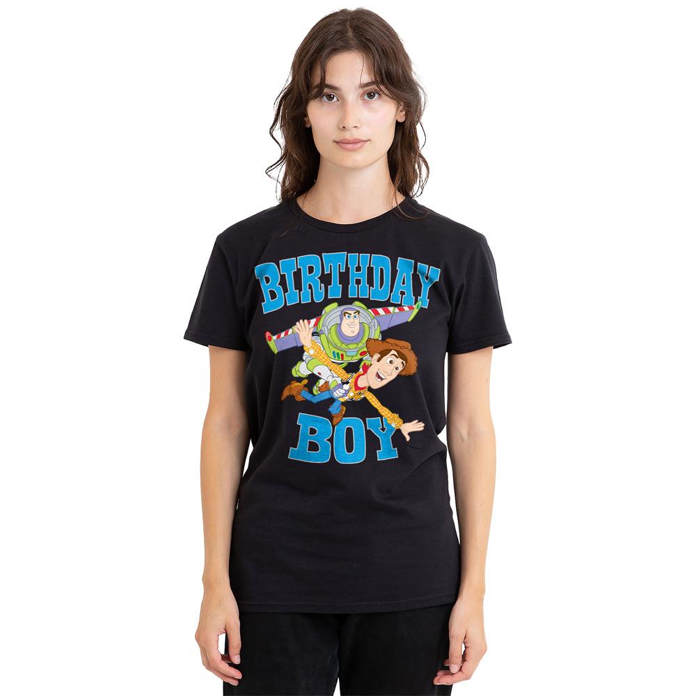 Black - Side - Toy Story Unisex Adult Birthday Boy Woody & Buzz Lightyear T-Shirt