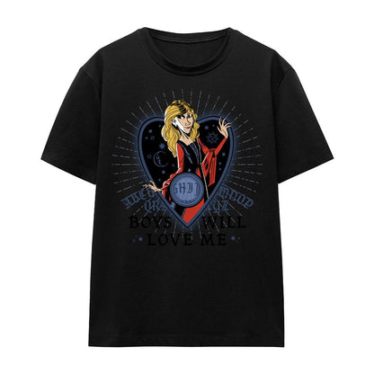 Black - Front - Hocus Pocus Unisex Adult Boys Will Love Me Sanderson Sisters T-Shirt