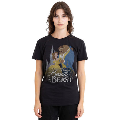 Black - Side - Beauty And The Beast Unisex Adult Belle Beast Castle T-Shirt