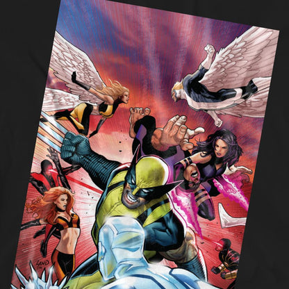Black - Pack Shot - Marvel Unisex Adult X-Men Team Defend T-Shirt