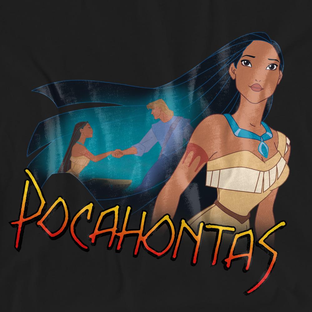 Black - Side - Pocahontas Unisex Adult John Smith Canoe T-Shirt