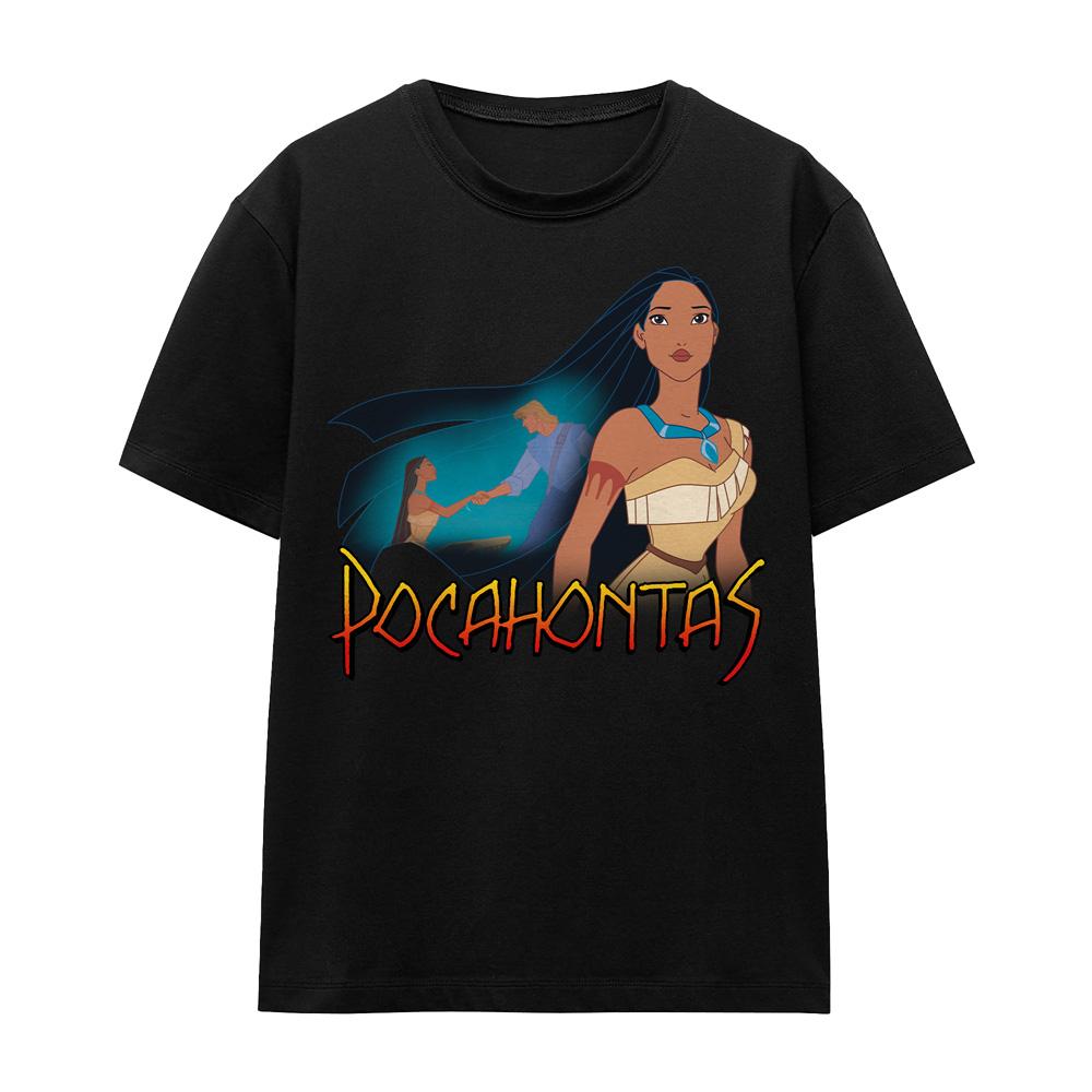 Black - Front - Pocahontas Unisex Adult John Smith Canoe T-Shirt