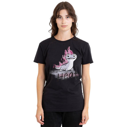 Black - Side - Frozen Unisex Adult Bringin´ The Heat Bruni The Fire Spirit T-Shirt