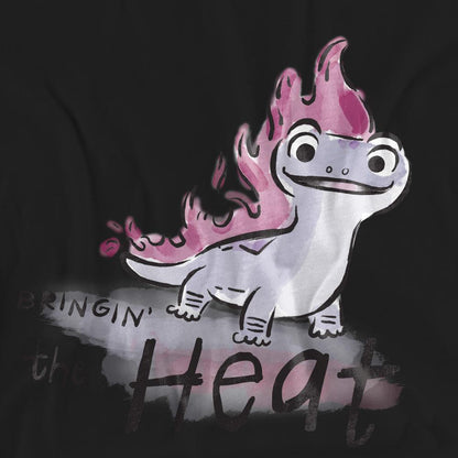 Black - Pack Shot - Frozen Unisex Adult Bringin´ The Heat Bruni The Fire Spirit T-Shirt