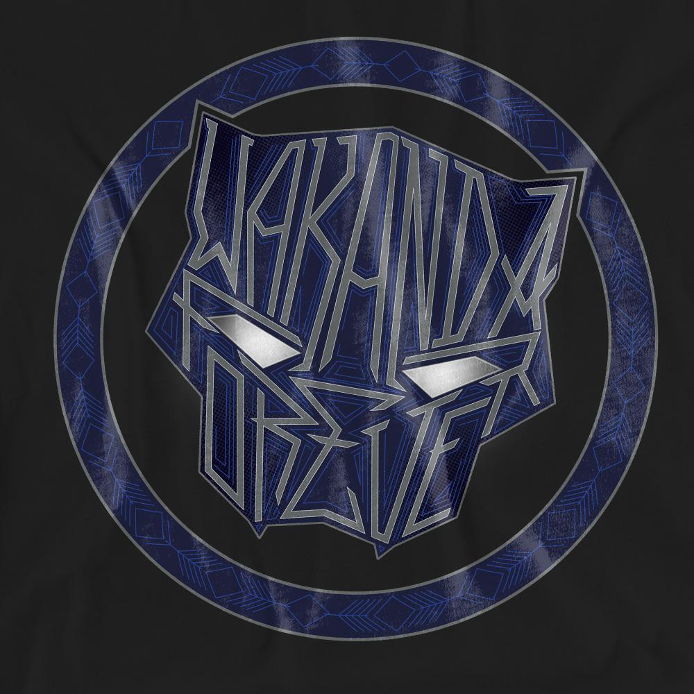 Black - Pack Shot - Black Panther: Wakanda Forever Unisex Adult Text T-Shirt