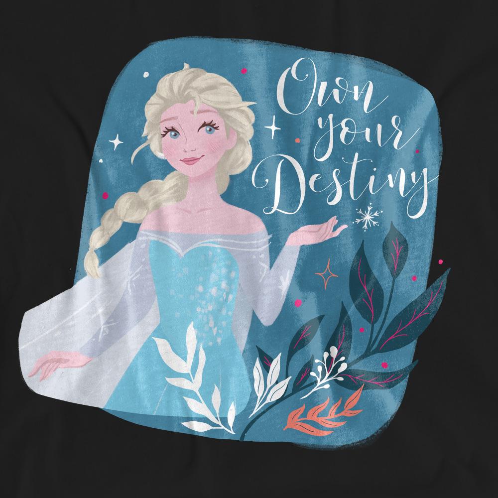 Black - Pack Shot - Frozen Unisex Adult Own Your Destiny Elsa T-Shirt