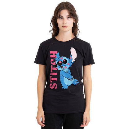 Black - Side - Lilo & Stitch Unisex Adult Covered In Kisses T-Shirt