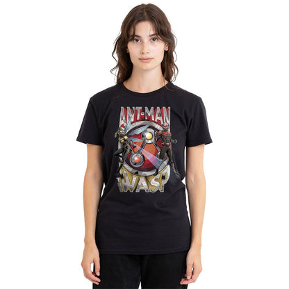 Black - Side - Ant-Man And The Wasp: Quantumania Unisex Adult One Inch Heroes T-Shirt
