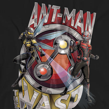 Black - Pack Shot - Ant-Man And The Wasp: Quantumania Unisex Adult One Inch Heroes T-Shirt