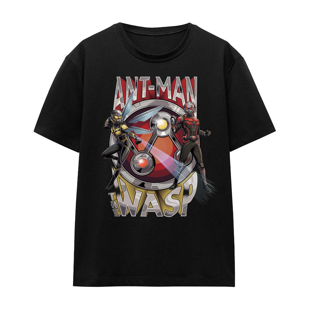 Black - Front - Ant-Man And The Wasp: Quantumania Unisex Adult One Inch Heroes T-Shirt
