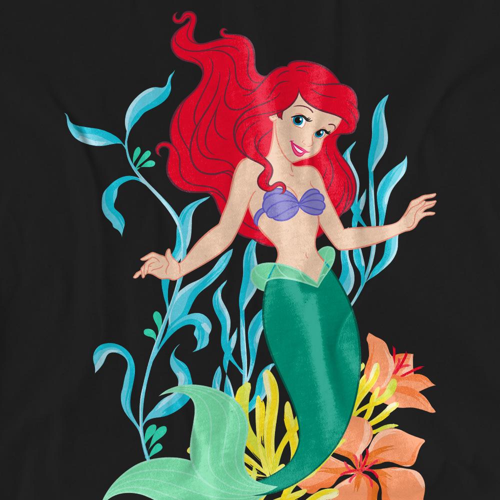 Black - Side - The Little Mermaid Unisex Adult Ariel Kelp T-Shirt