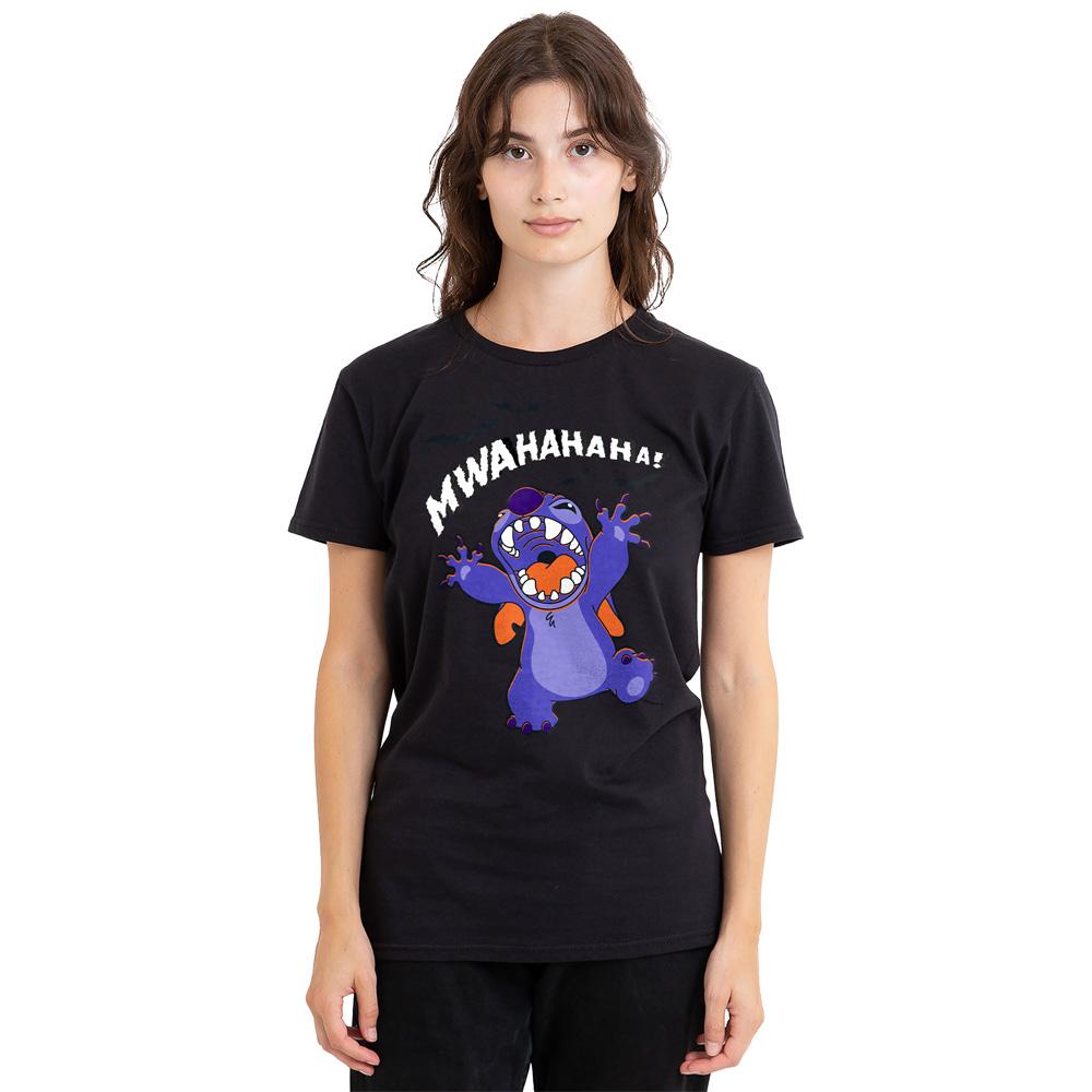 Black - Side - Lilo & Stitch Unisex Adult Evil Laugh T-Shirt