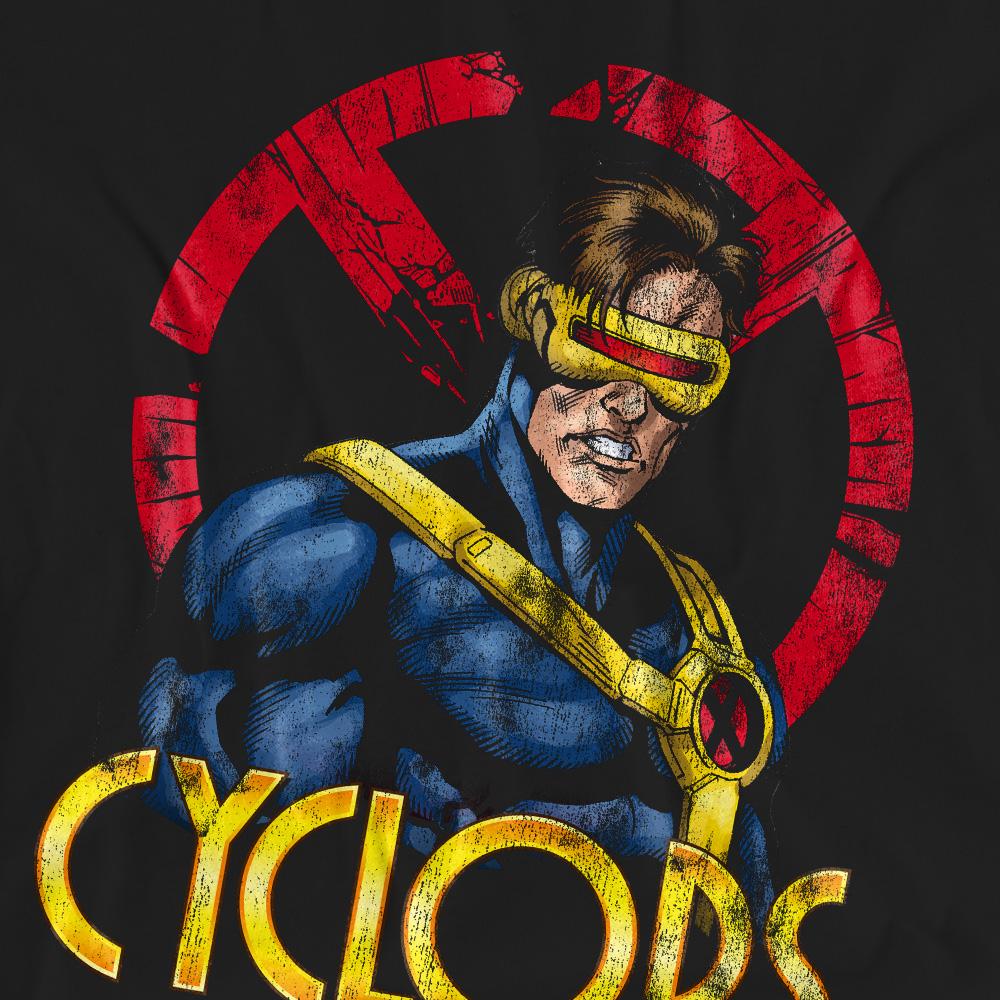 Black - Pack Shot - Marvel Unisex Adult X-Men Cyclops Logo T-Shirt