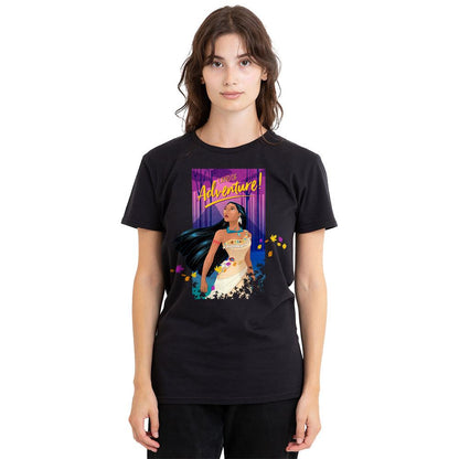 Black - Side - Pocahontas Unisex Adult Land Of Adventure T-Shirt