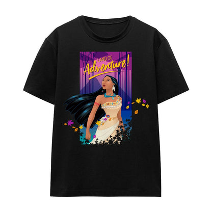 Black - Front - Pocahontas Unisex Adult Land Of Adventure T-Shirt