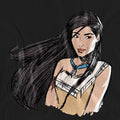 Black - Pack Shot - Pocahontas Unisex Adult Sketch T-Shirt