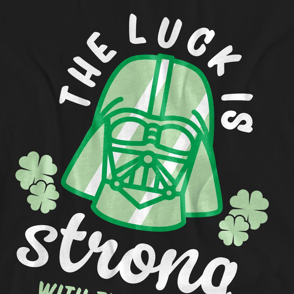 Black - Pack Shot - Star Wars Unisex Adult Strong Luck Darth Vader St Patricks Day T-Shirt