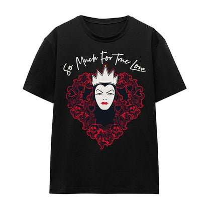 Black - Front - Disney Villains Unisex Adult True Love Evil Queen Valentine`s Day T-Shirt