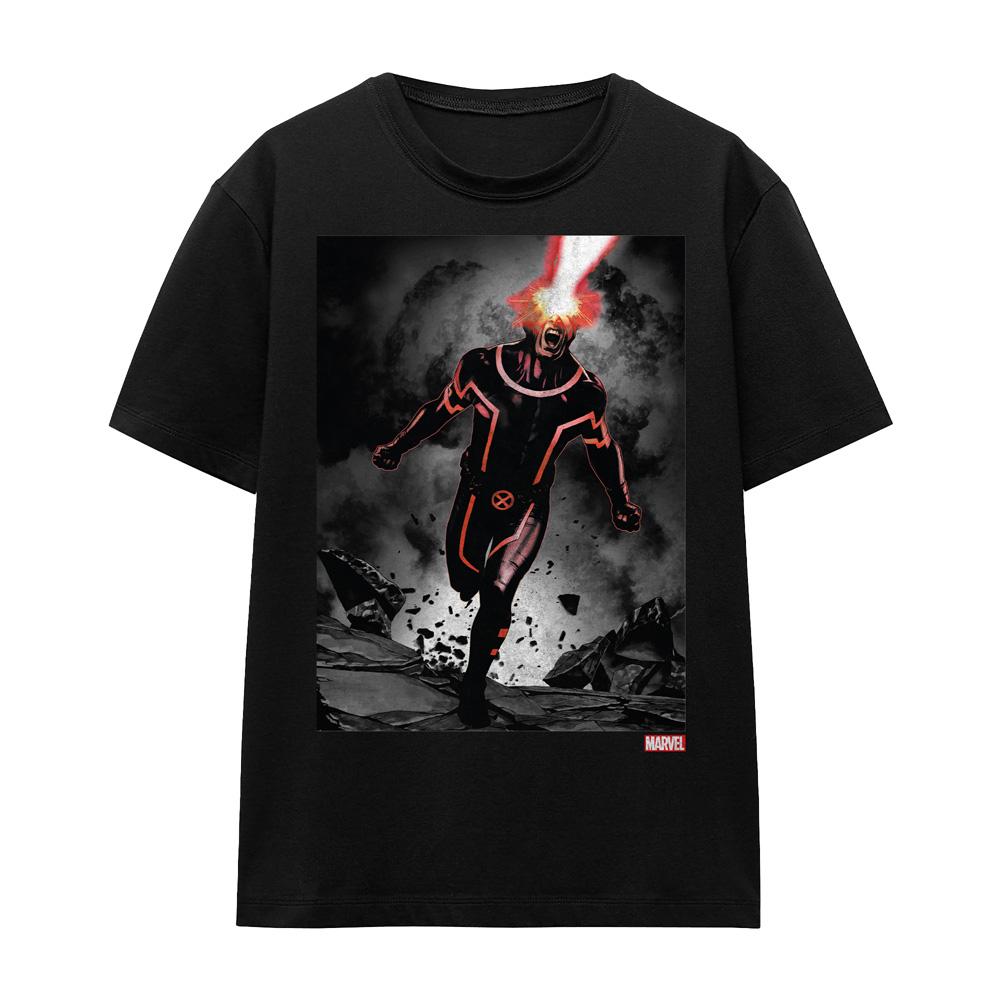 Black - Front - Marvel Unisex Adult X-Men Cyclops Blast T-Shirt