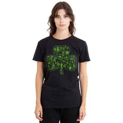 Black - Side - Star Wars Unisex Adult Clover Icons St Patricks Day T-Shirt
