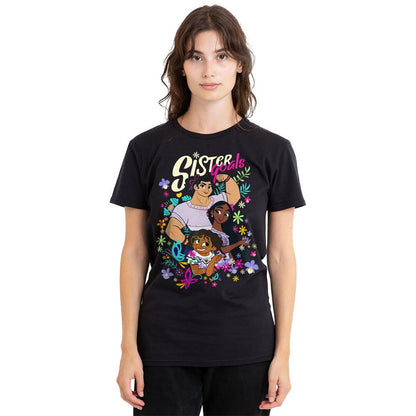 Black - Side - Encanto Unisex Adult Sister Goals Mirabel Isabela Luisa T-Shirt