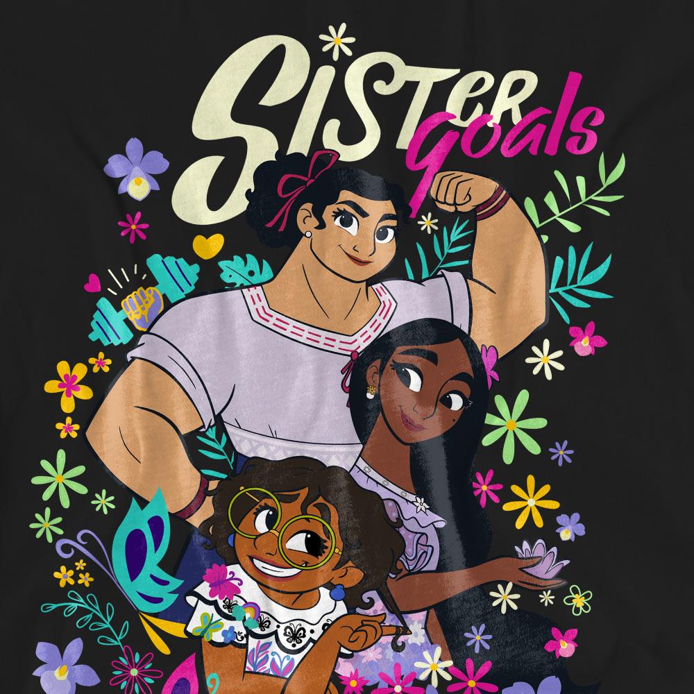 Black - Pack Shot - Encanto Unisex Adult Sister Goals Mirabel Isabela Luisa T-Shirt