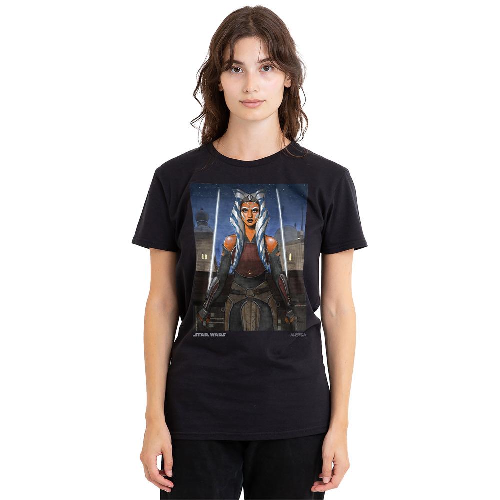 Black - Side - Ahsoka Unisex Adult Heroic Ahsoka T-Shirt