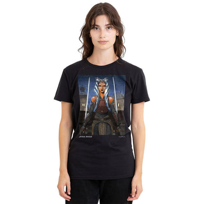 Black - Side - Ahsoka Unisex Adult Heroic Ahsoka T-Shirt