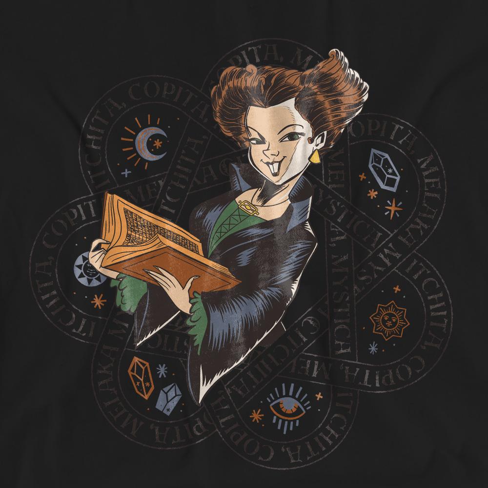 Black - Pack Shot - Hocus Pocus 2 Unisex Adult Twist The Bones Spell Winifred Sanderson T-Shirt