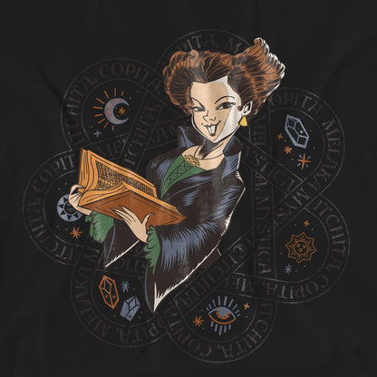 Black - Pack Shot - Hocus Pocus 2 Unisex Adult Twist The Bones Spell Winifred Sanderson T-Shirt