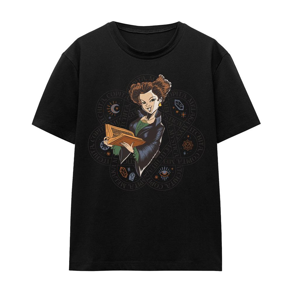 Black - Front - Hocus Pocus 2 Unisex Adult Twist The Bones Spell Winifred Sanderson T-Shirt
