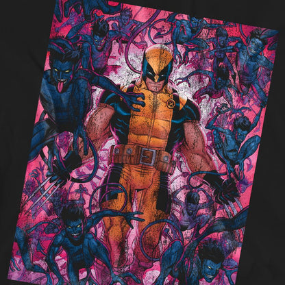 Black - Pack Shot - Marvel Unisex Adult X-Men Wolverine Nightcrawler T-Shirt