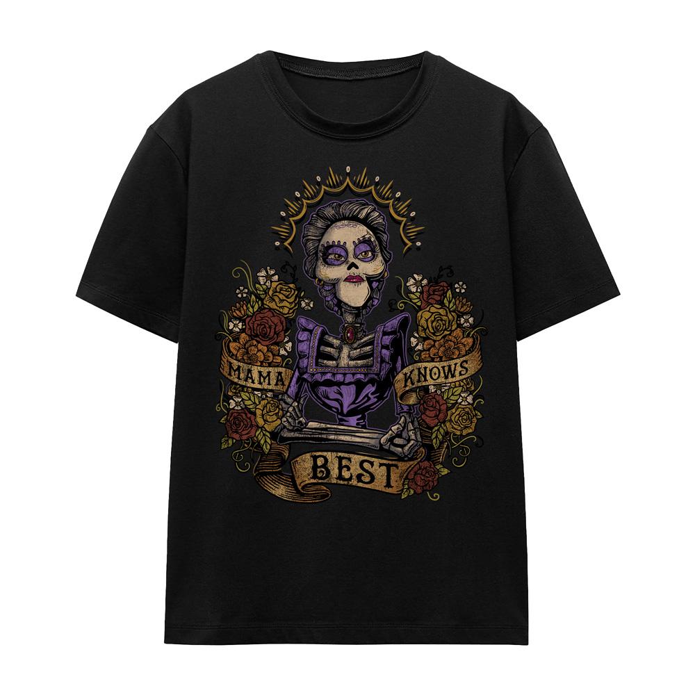 Black - Front - Coco Unisex Adult Mama Knows Best Imelda T-Shirt