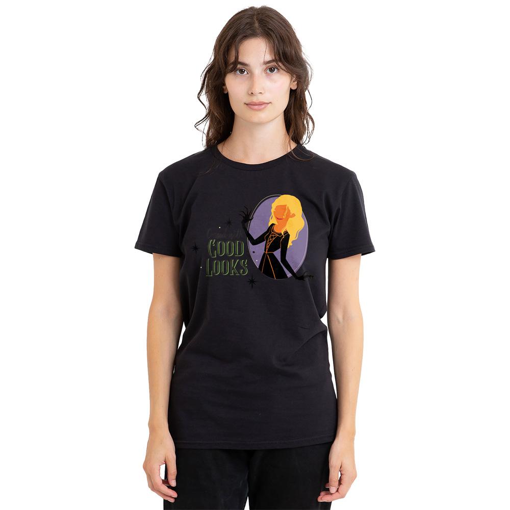 Black - Back - Hocus Pocus Unisex Adult Sarah Is Cursed With Good Looks T-Shirt