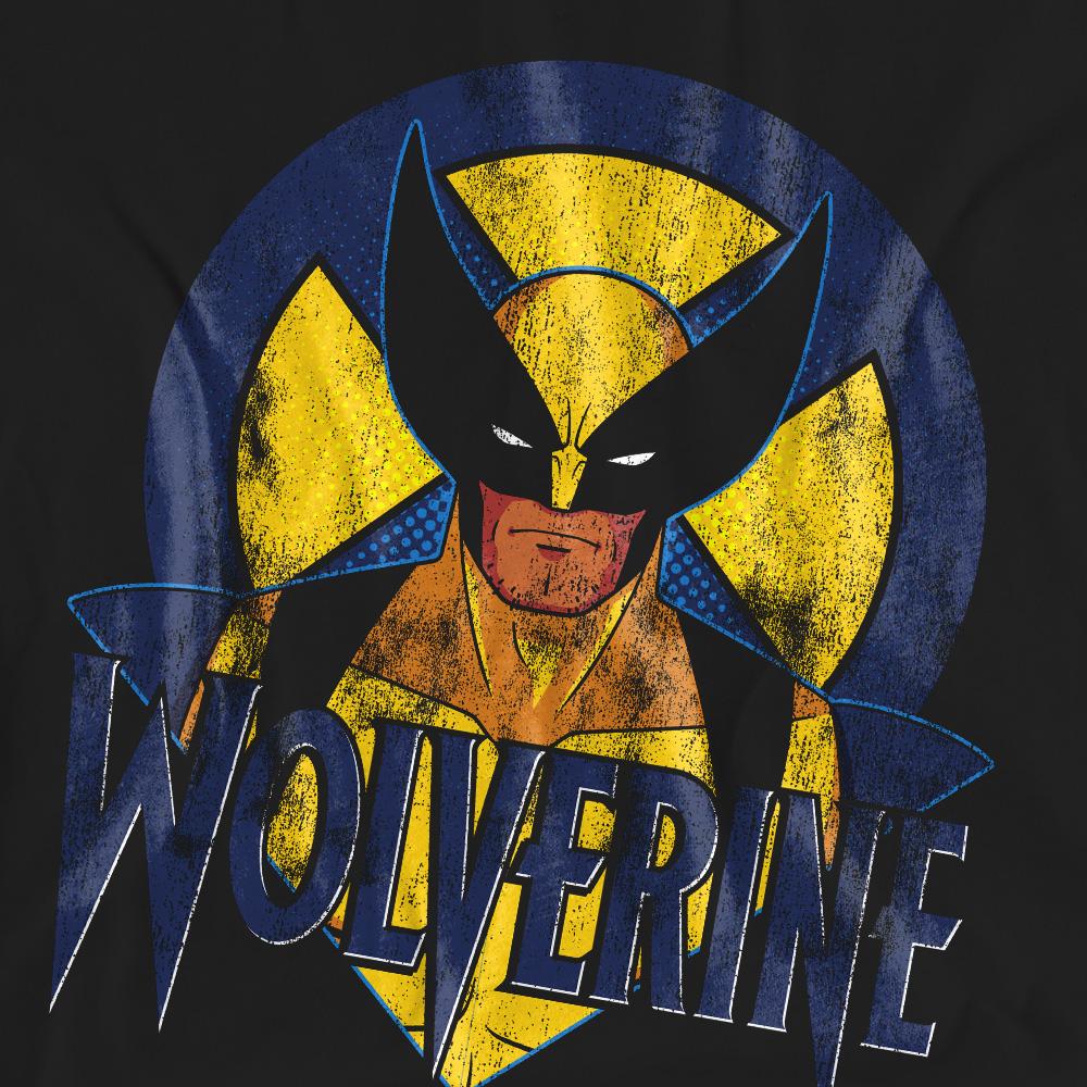 Black - Side - Marvel Unisex Adult X-Men Wolverine Retro T-Shirt