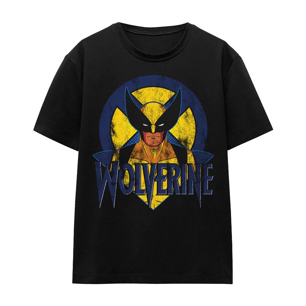 Black - Front - Marvel Unisex Adult X-Men Wolverine Retro T-Shirt