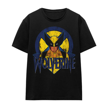 Black - Front - Marvel Unisex Adult X-Men Wolverine Retro T-Shirt