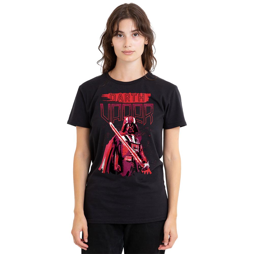 Black - Lifestyle - Star Wars Unisex Adult Darth Vader Painted T-Shirt