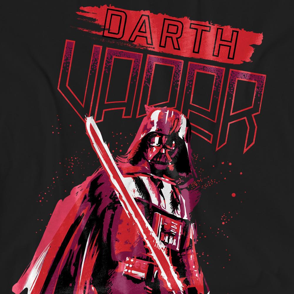 Black - Side - Star Wars Unisex Adult Darth Vader Painted T-Shirt